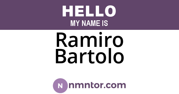 Ramiro Bartolo
