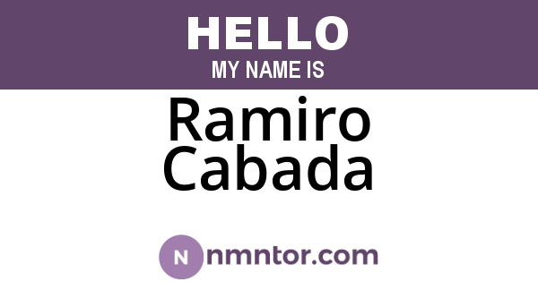 Ramiro Cabada