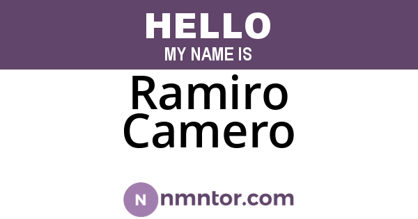 Ramiro Camero