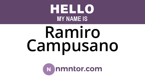 Ramiro Campusano