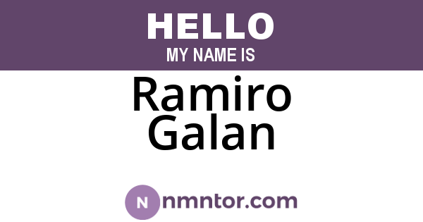 Ramiro Galan