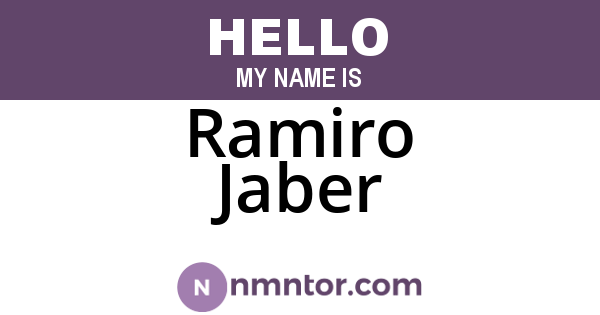 Ramiro Jaber