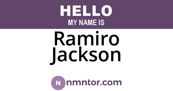 Ramiro Jackson