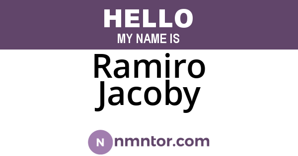 Ramiro Jacoby