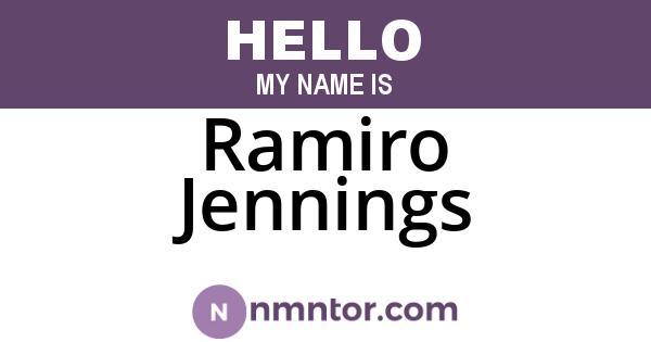 Ramiro Jennings