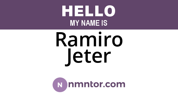 Ramiro Jeter