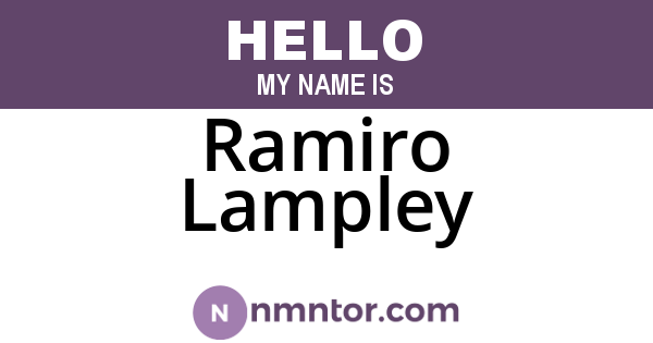 Ramiro Lampley