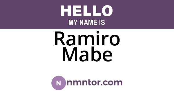 Ramiro Mabe