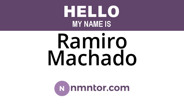 Ramiro Machado
