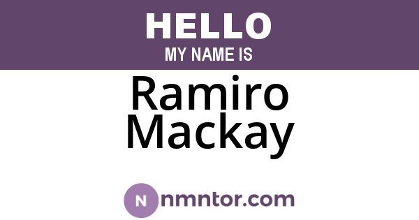 Ramiro Mackay