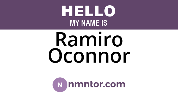Ramiro Oconnor