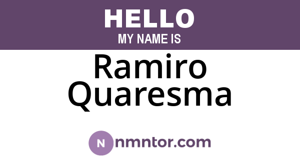 Ramiro Quaresma