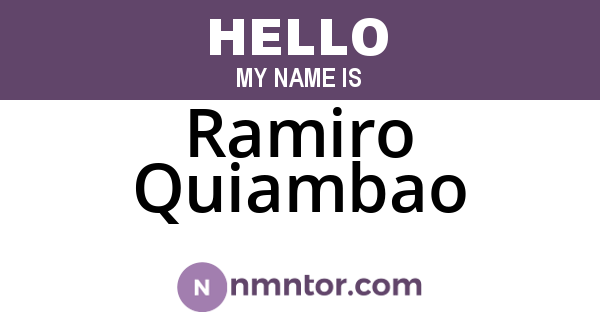 Ramiro Quiambao