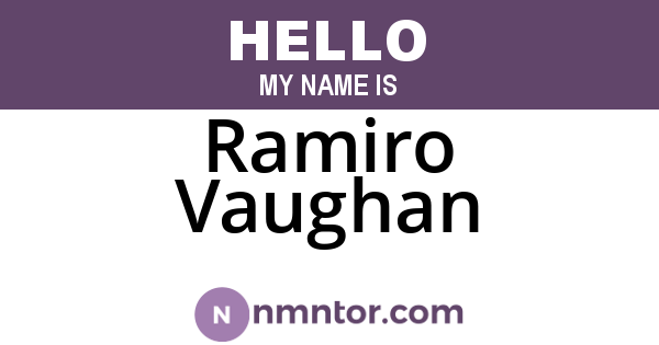 Ramiro Vaughan