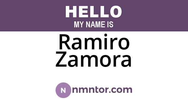Ramiro Zamora