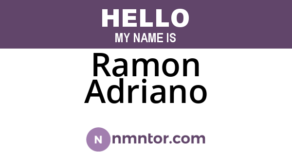 Ramon Adriano