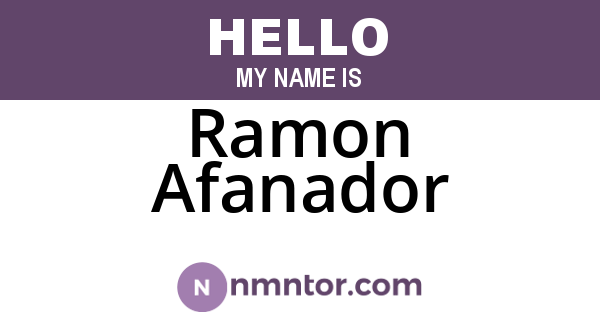Ramon Afanador