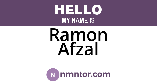 Ramon Afzal