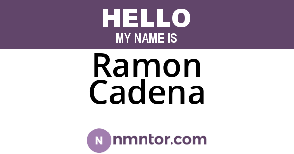 Ramon Cadena