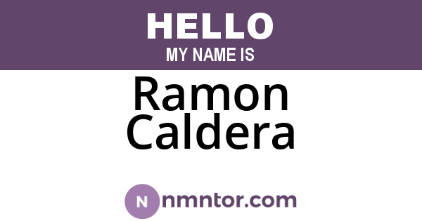 Ramon Caldera