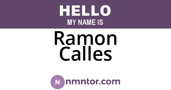 Ramon Calles