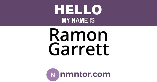 Ramon Garrett