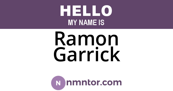 Ramon Garrick