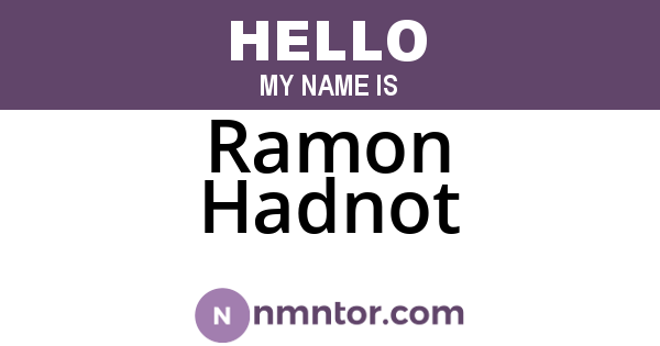 Ramon Hadnot