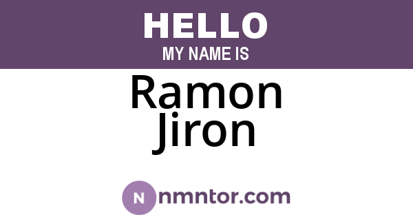 Ramon Jiron