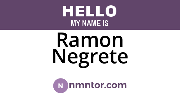 Ramon Negrete