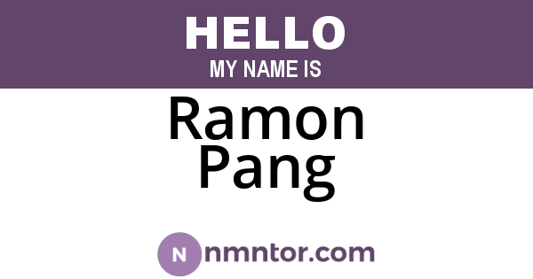Ramon Pang