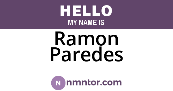 Ramon Paredes