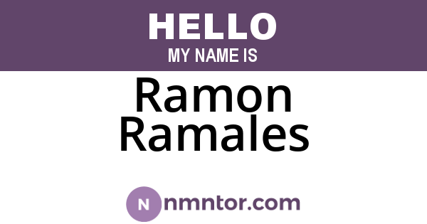 Ramon Ramales