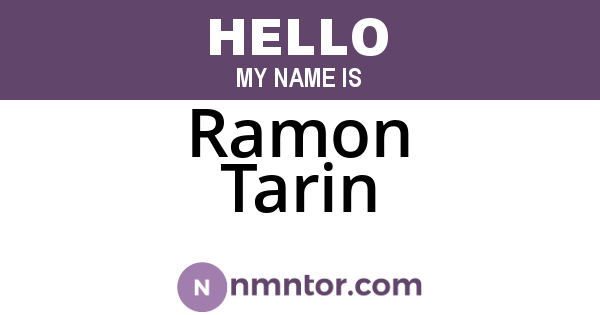 Ramon Tarin