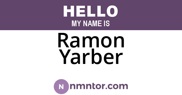 Ramon Yarber