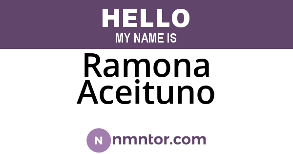 Ramona Aceituno