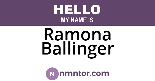 Ramona Ballinger
