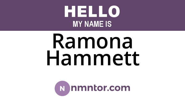 Ramona Hammett