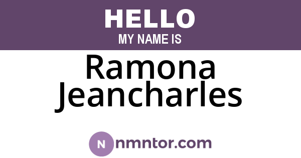 Ramona Jeancharles
