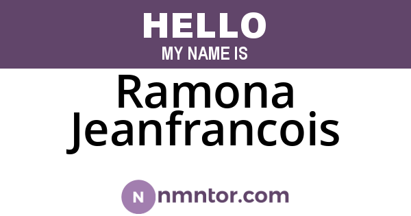 Ramona Jeanfrancois