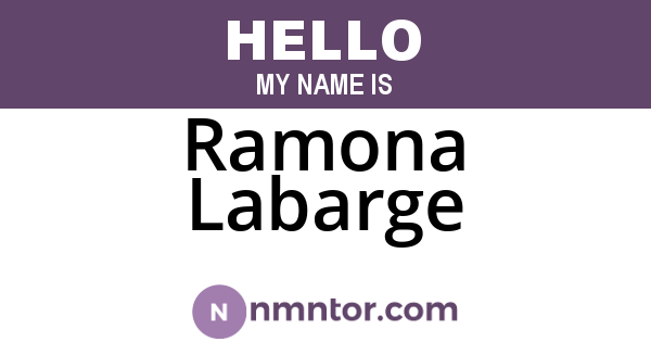 Ramona Labarge