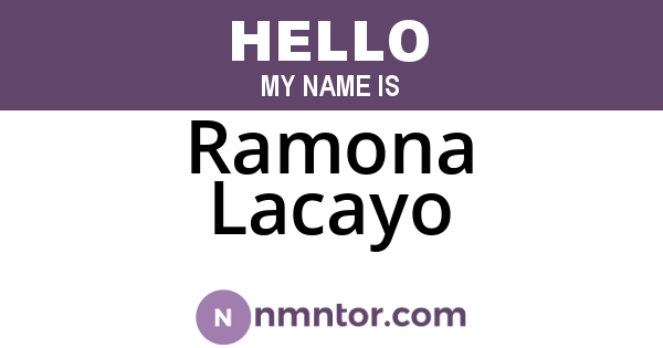 Ramona Lacayo