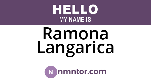 Ramona Langarica
