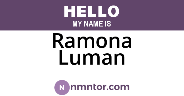 Ramona Luman