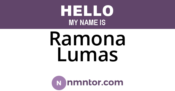 Ramona Lumas
