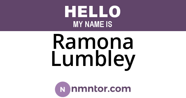 Ramona Lumbley