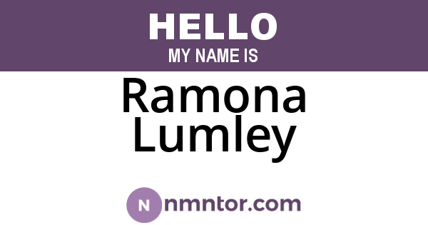 Ramona Lumley