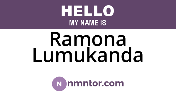 Ramona Lumukanda