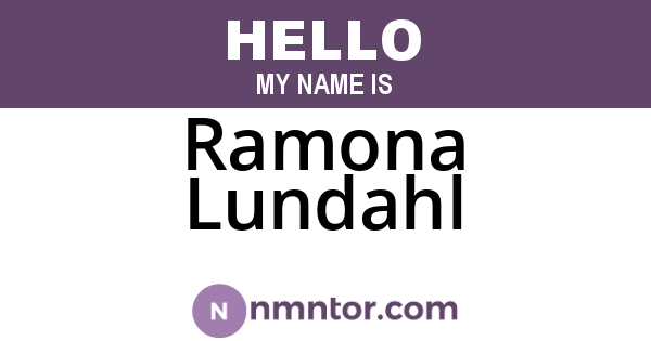 Ramona Lundahl