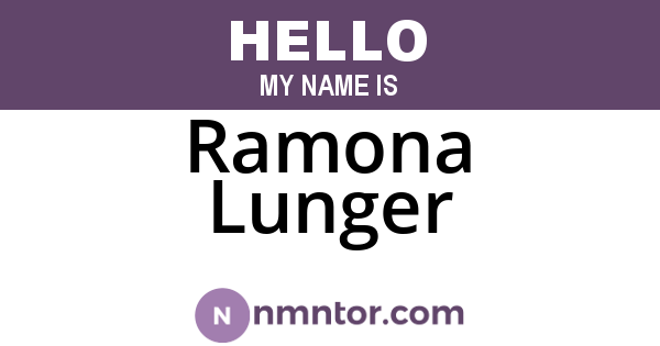 Ramona Lunger